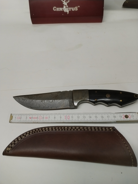 Damast Jagdmesser m. Ledersch....Konvolut – Bild 3