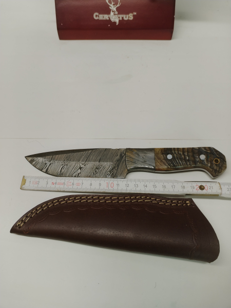Damast Jagdmesser m. Ledersch....Konvolut – Bild 2