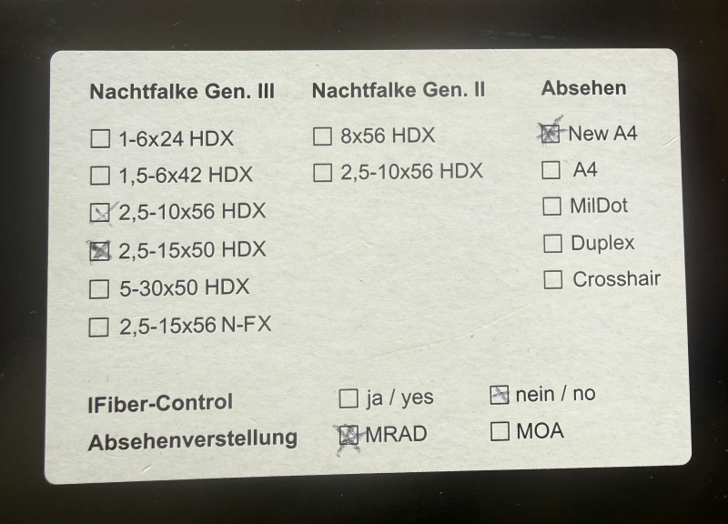 DDoptics Nachtfalke 2,5–15x50 Zielfernrohr MRAD mit Leuchtpunkt – Bild 3