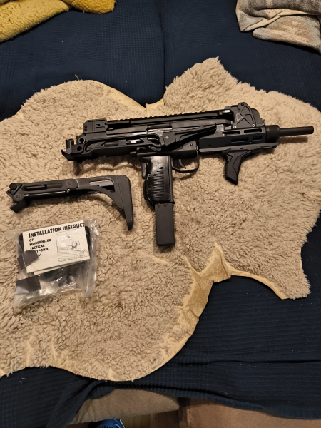 Taktische Uzi Custom DF2A1 Maschinenpistole 9mm PAK MP2 freie Waffe orig.Teile no MP5 – Bild 3