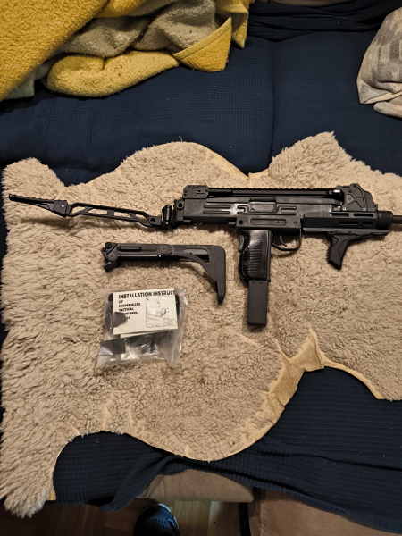 Taktische Uzi Custom DF2A1 Maschinenpistole 9mm PAK MP2 freie Waffe orig.Teile no MP5 – Bild 2
