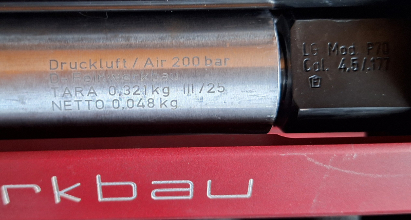 Gut erhaltenes Feinwerk P70 mit Alu Auflage – slika 3