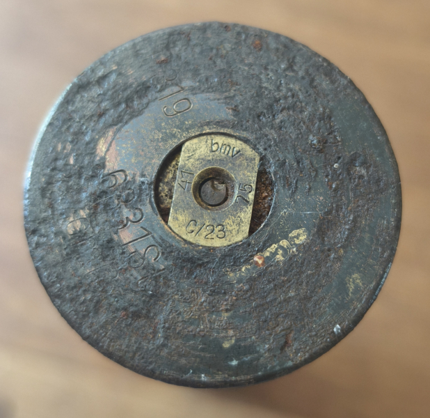 Stahlhülse vermessingt 3,7cm PAK und Zünder C 23 – Bild 4