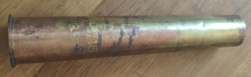 Stahlhülse vermessingt 3,7cm PAK und Zünder C 23 – 2. kép