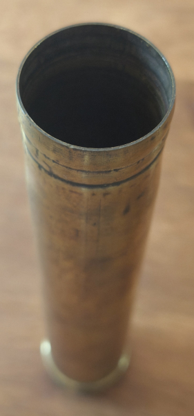 Messinghülse 3,7cm FLAK mit Stahlzünder – Bild 2