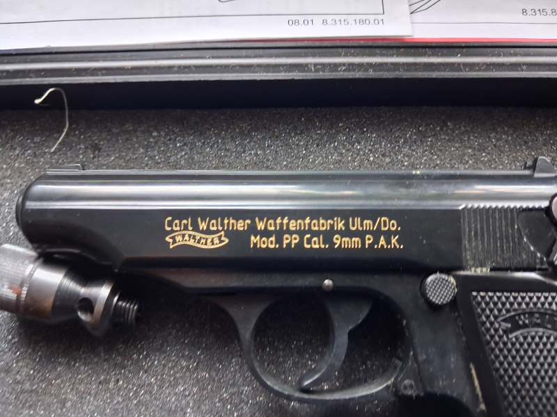 Walther PP cal. 9mm P.A.K. Knall – Bild 2