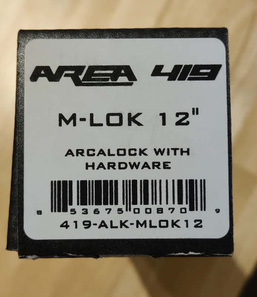 AREA 419 Arca M-Lok Schiene 12" Schwarz – снимка 2