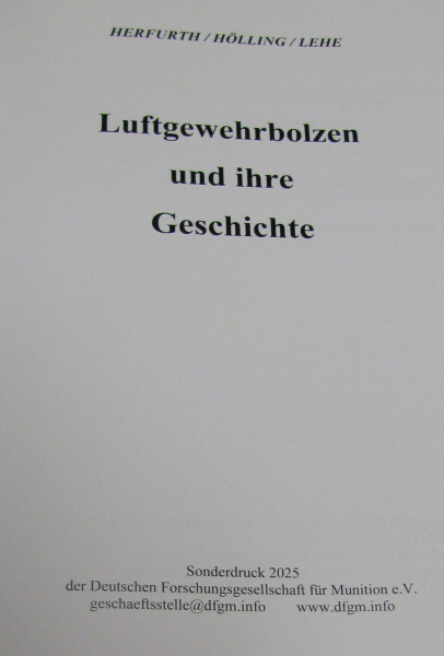 Luftgewehrbolzen und ihre Geschichte, von HERFURTH - HÖLLING - LEHE – Bild 3