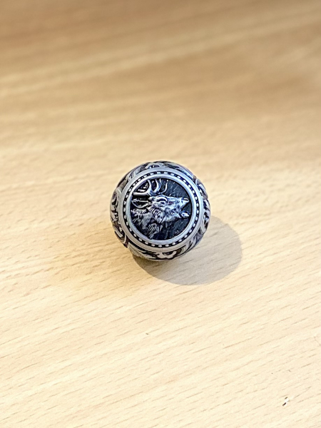 KAMMERGRIFFKUGEL Hirschkopf - Boule de levier cerf – Bild 2
