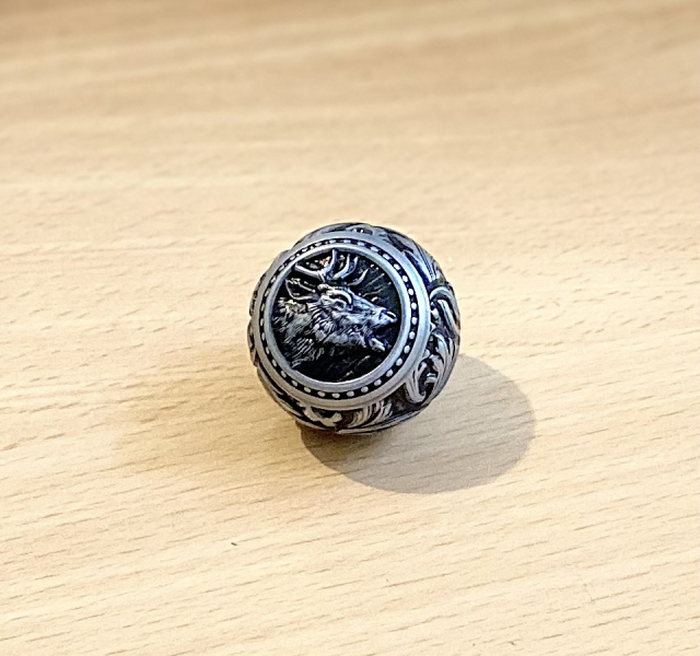 KAMMERGRIFFKUGEL Hirschkopf - Boule de levier cerf – Bild 4