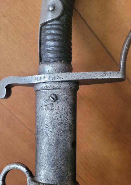 Sächsischer Artilleriesäbel M 1874 Stempel FAR 12. Blücher-Gefäss – Bild 2