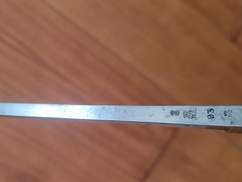 Sächsischer Artilleriesäbel M 1874 Stempel FAR 12. Blücher-Gefäss – Bild 3