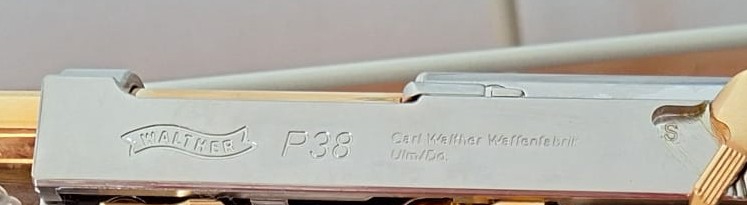 WALTHER P38 Gold, limitiert, 4,5mm Stahl Blow Back – Bild 4