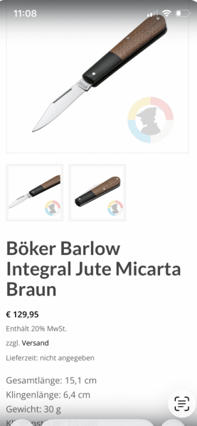 Böker Messer Barlow – Bild 3