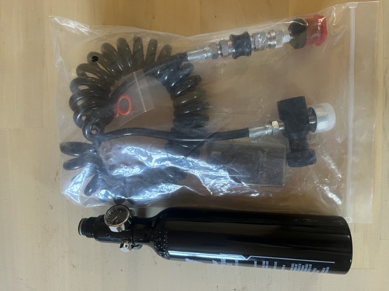 HPA / Pressluft-Komplettset für Umarex T4E (HDR50, HDP50, HDX68 etc.) Komplett UNBENUTZT & NEUWERTIG – obrázek 5