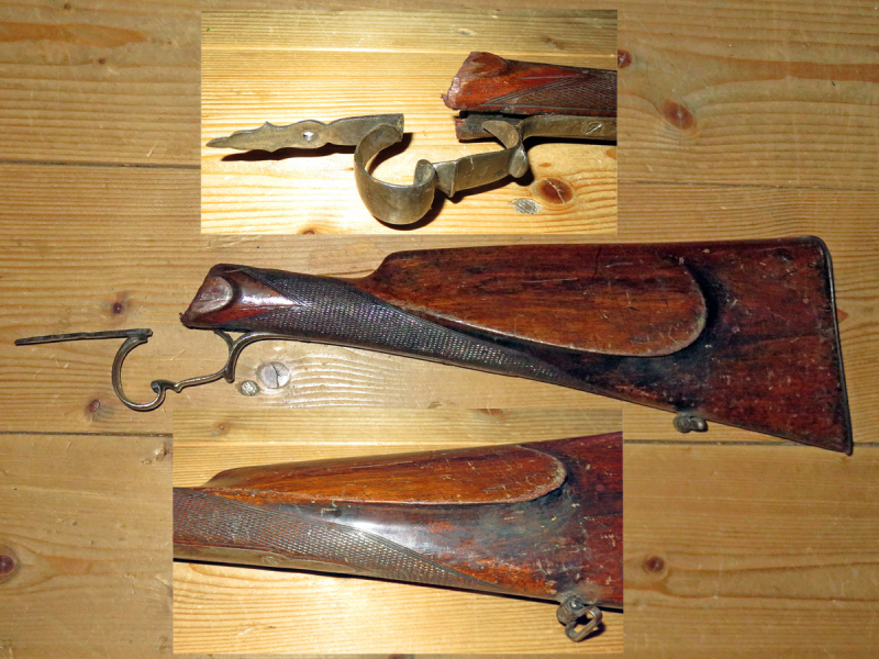 Holz Schaft Fragment Vorderlader Abzugsbügel Ersatzteil 18./19. Jahrhundert – Bild 2