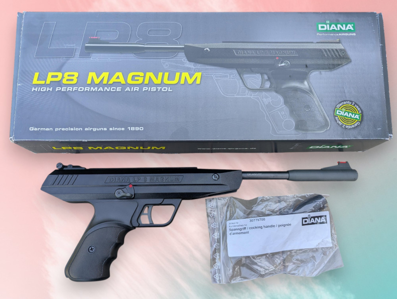 Luftpistole Knicklauf Diana LP8 Magnum 4,5mm Diabolo mit Spannhilfe in OVP Topzustand – stampa 2