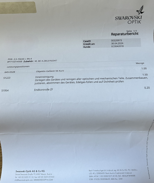 Swarovski 2,5-10x56 Habicht mit BE4 Beleuchtungseinheit – Top-Zustand, Generalüberholung 2024 – Bild 5