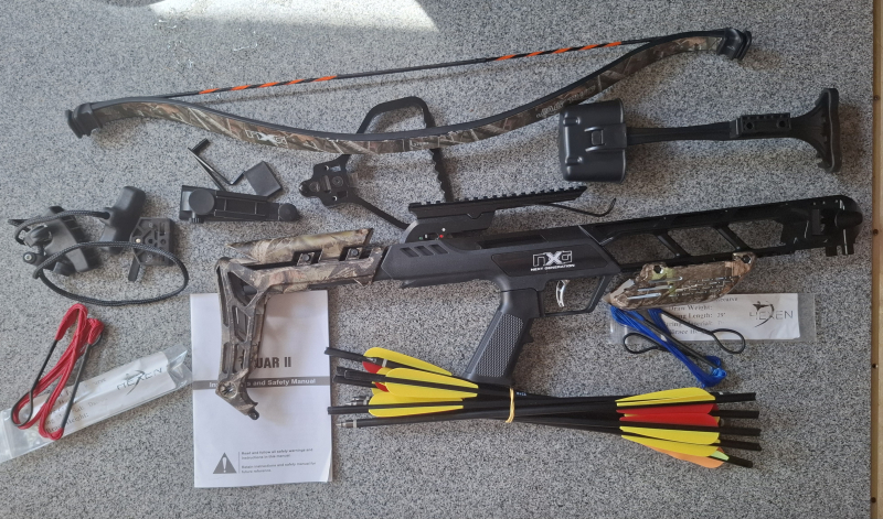 NXG / EK Archery Jaguar II (175 lbs) Recurve Armbrust Camo - Komplettset mit Zubehör – slika 2