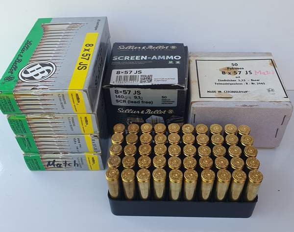 -265- Hülsen Kaliber 8x57IS, Fabrikat S&B – Bild 1