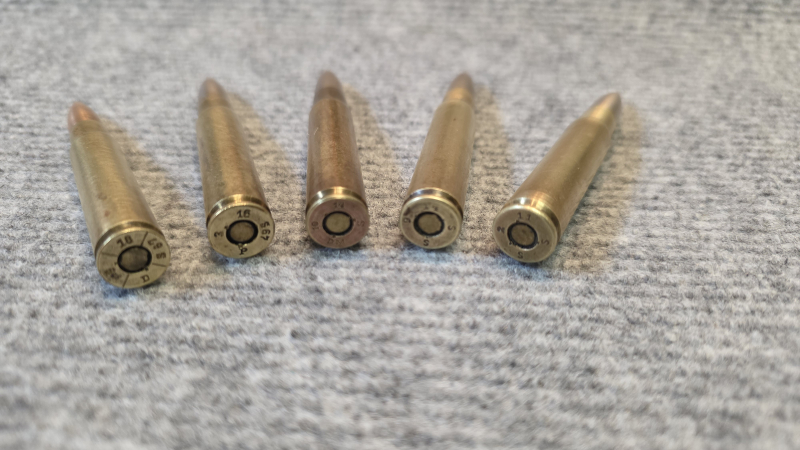 5 originale deutsche Militärpatronen Kal. 7,9 × 57 (8×57 IS) – Kaiserreich / Erster Weltkrieg (1911– – Bild 3