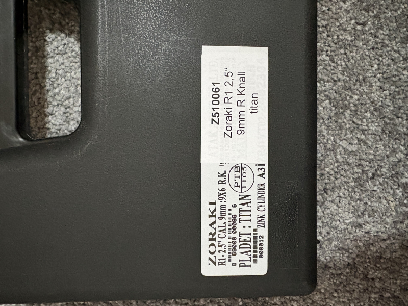 Zoraki R1 2,5 Zoll Schrecksch. Revolver 9mm R.K. titan – Bild 3