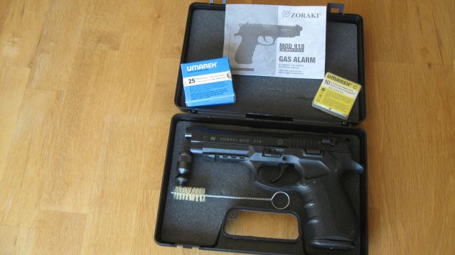 Zoraki Schreckschußpistole 918, Kal. 9mm P.A.K., brüniert, im Koffer mit Zubehör und Munition – Bild 1