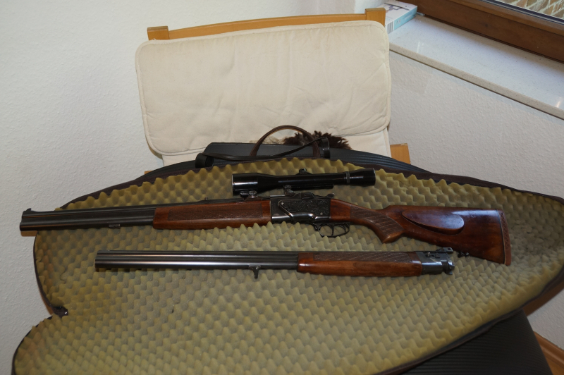 Bockbüchsflinte 7x57 / 12/70 mit Wechsel-Lauf – pilt 6