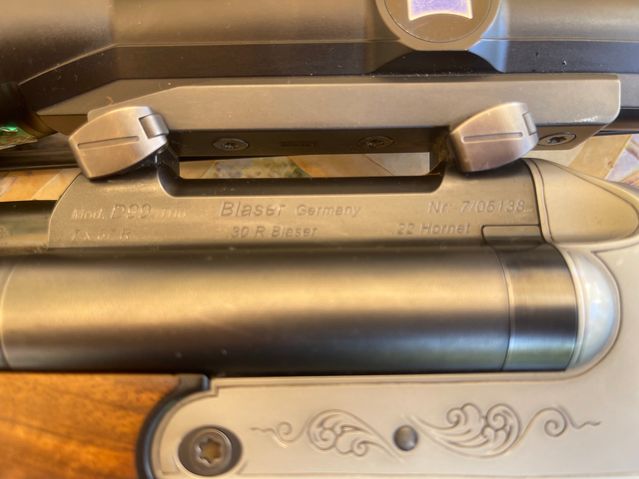 Blaser Büchsdrilling D99 Trio Links Kaliber .30R, 7x57R, .22Hornet – Bild 2