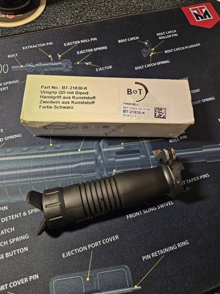 BT-21830-K Unigrip QD mit Bipod – attēls 3