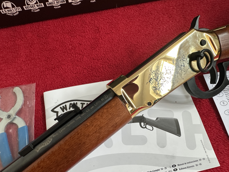 +++Walther Lever Action -Sondermodell GOLD-Fells Fargo long -4.5 mm NEU aus Sammlung+Zubehör Western – Bild 3