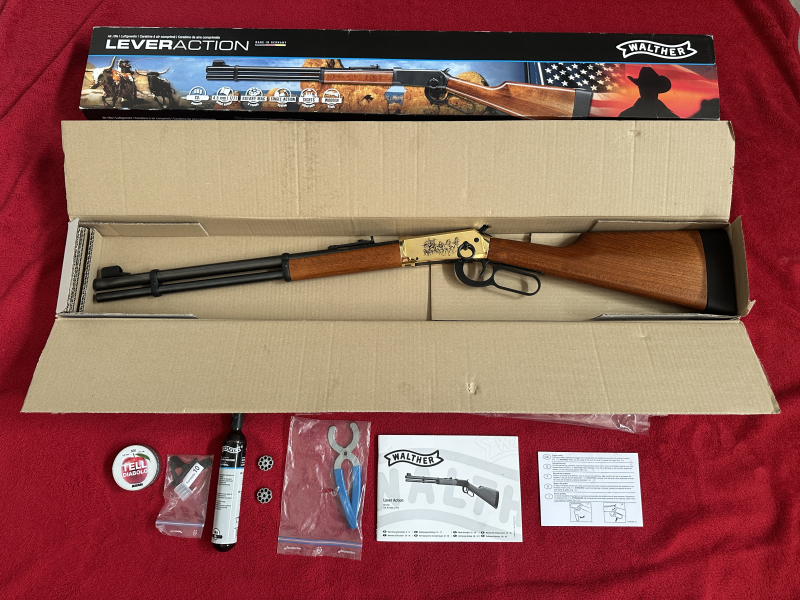 +++Walther Lever Action -Sondermodell GOLD-Fells Fargo long -4.5 mm NEU aus Sammlung+Zubehör Western – Bild 2
