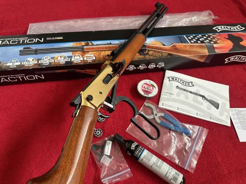+++Walther Lever Action -Sondermodell GOLD-Fells Fargo long -4.5 mm NEU aus Sammlung+Zubehör Western – Bild 4