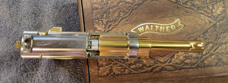 Walther P38 CO2 Pistole 4,5mm Limited Edition, Gold/Nickel, Blow-Back, 4,5mm Stahl BB, – Bild 4