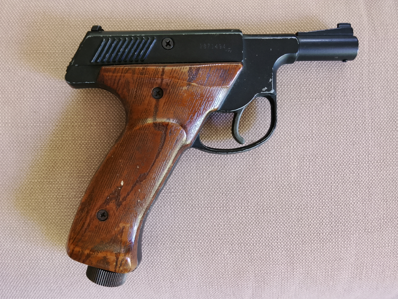 .22 / 5,5mm Plainsman Shorty Co2 Pistole 1960er Jahre funktionstüchtig! – billede 2