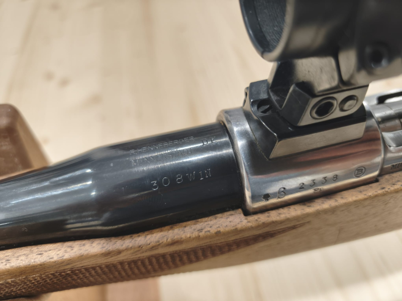 Repetierbüchse Mauser 98 .308 guter Zustand stainless Gehäuse und Verschluss – Bild 3