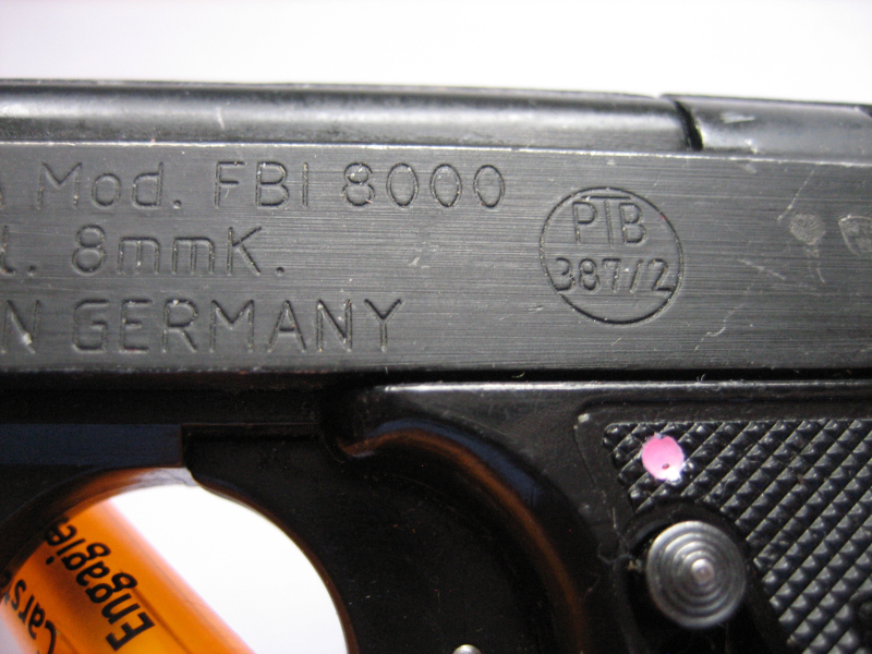 ** Reck PERFECTA Schreckschußpistole -- Modell FBI 800 -- PTB 387/2 ** ** – Bild 3