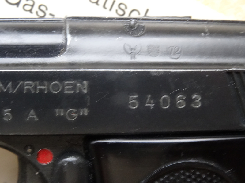 Rarität-Pistole HS-Mod.5 A-G Kal 8mm-PTB 100-69 – Bild 3