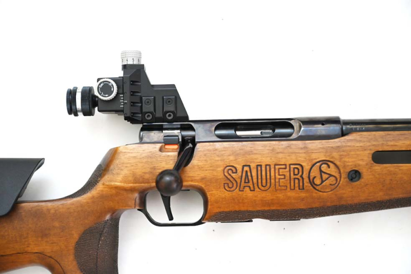 Repetierbüchse Sauer 200 STR mit Linksschaft, Kaliber .22L.R., Hämmerli Diopter, 1997 – Bild 4