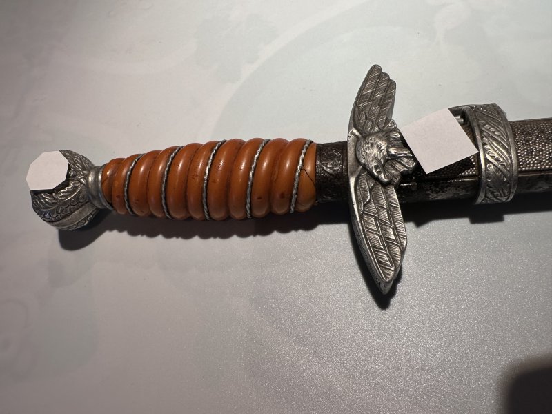 Offiziersdolch Lufftwaffe Dolch Wehrmacht orangener Griff – Bild 6
