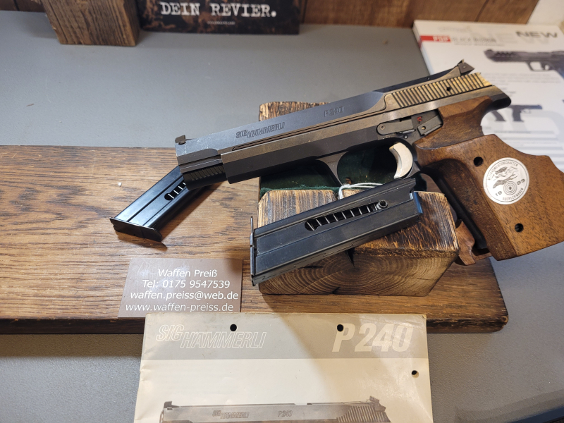 SIG Hämmerli P240 .38 SPL WC Swiss Made Magazine Nill Griff – Bild 4