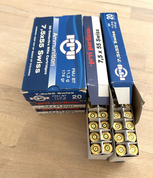 100 Hülsen Kal. 7,5 x 55 Swiss von PPU zum Wiederladen – Bild 1