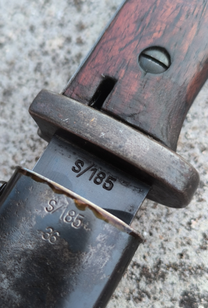 Sehr schöne wehrmacht Bajonett Elite Diamant S/185 von 1936 nummerngleich – Bild 2