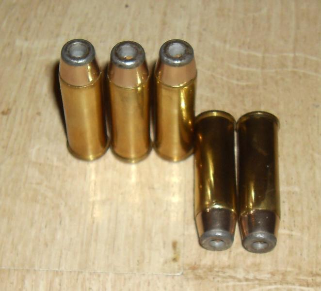 10 Stück Dekos .44 Remington Magnum / .44 Rem. Mag. NORMA Hohlspitzgeschosse Messinghülsen – Bild 1