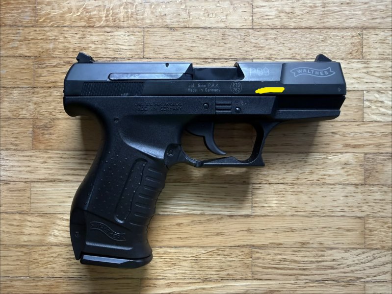 Walter P99 Schreckschusspistole 9mm PTB 762 schwarz Schreckschuss Pistole guter Zustand! – Bild 2