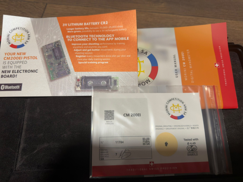Luftpistole Morini CM 200 EI – neuwertig – 2 digitale Kartuschen – AHG SENSIVE II – Bild 5