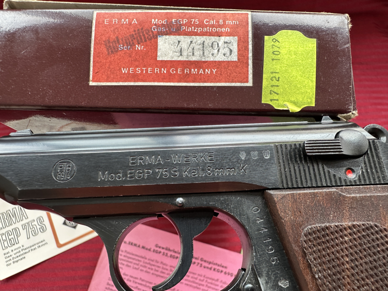 +++Beste Taschenpistole für Verteidigung ERMA-EGP75S-Cal.8mm aus Sammlung OVP-Rarität so Full Set 1A – Bild 5