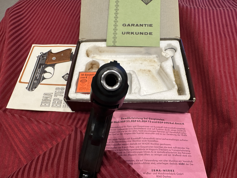 +++Beste Taschenpistole für Verteidigung ERMA-EGP75S-Cal.8mm aus Sammlung OVP-Rarität so Full Set 1A – Bild 3