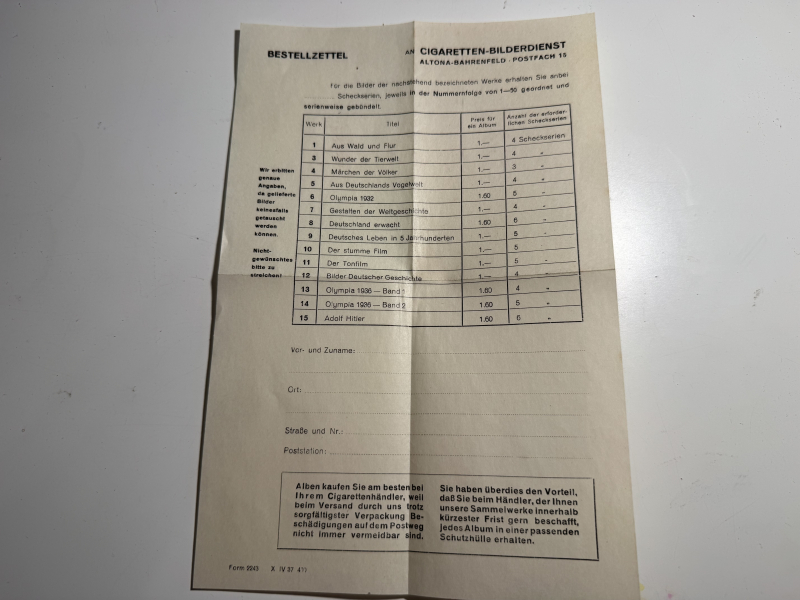 Adolf Hitler Cigaretten Bilderdienst Gruppe 62-67 - KOMPLETT im Original-Karton – Bild 6