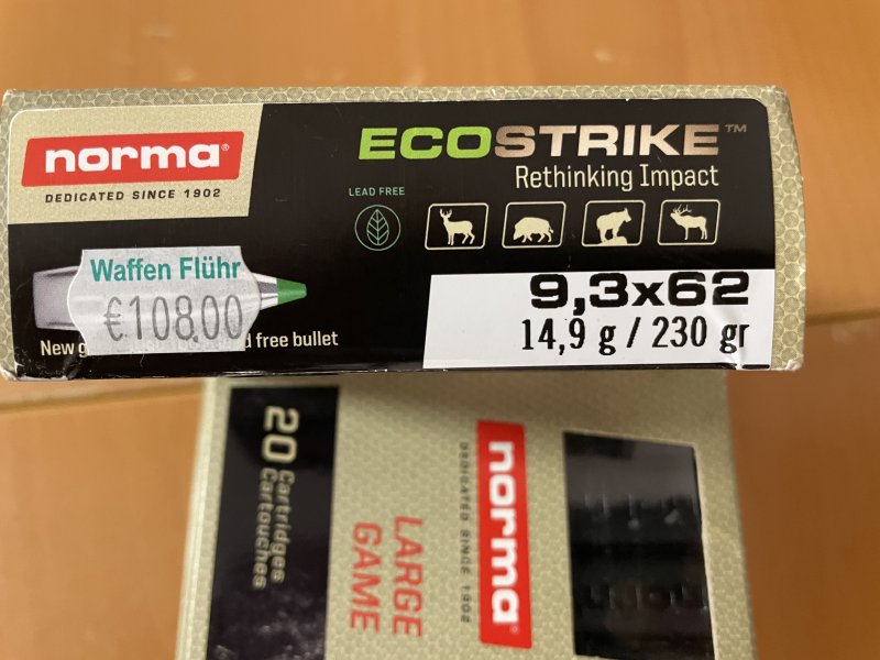74 Hülsen 9,3x62 Norma Eco Strike, Wiederladen – Bild 2